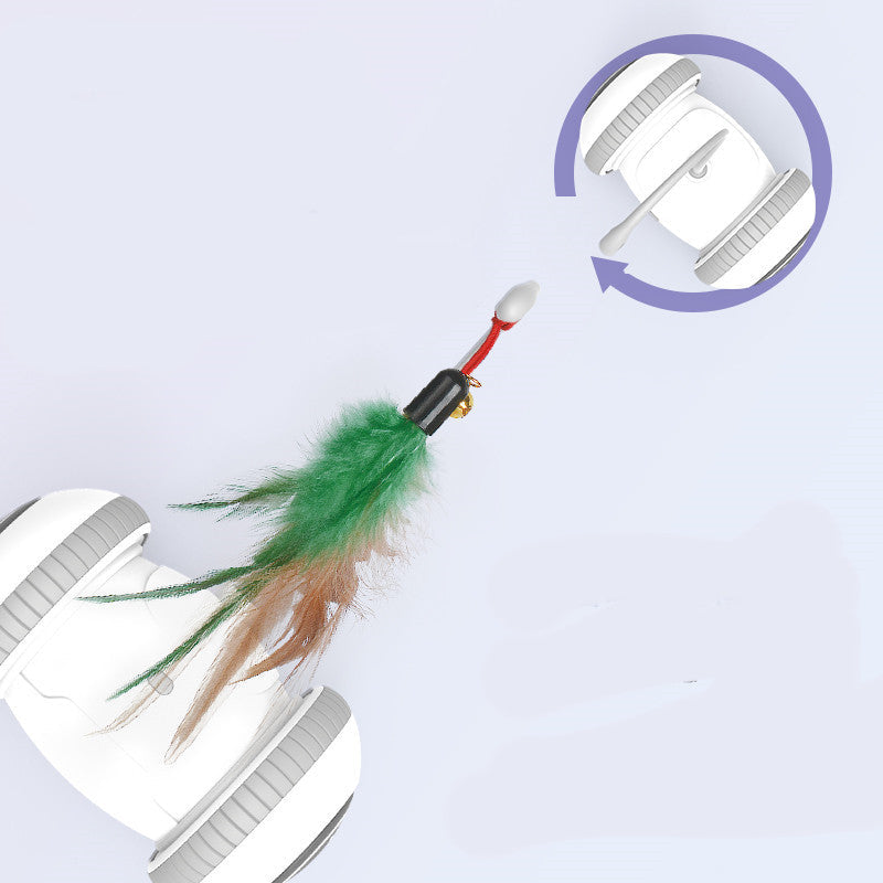 Interactive Cat Toy With Interchangeable Heads